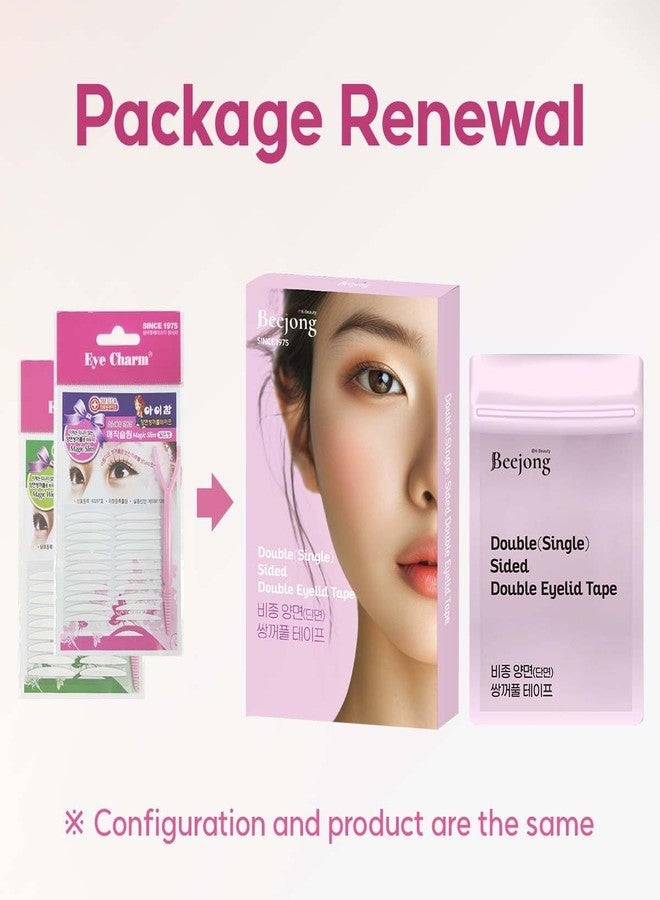 Eye Charm Magic Slim Double Eyelid Tape – Invisible Adhesive Strips for Hooded Monolid Correction – Authentic K-Beauty Tech Made in Korea (Double-Sided (Slim 3mm) - 220 Count) - Image 5